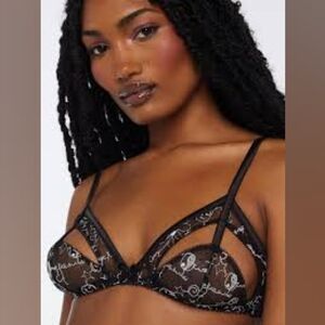 SAVAGE X Dear Diary embroidered caged bralette